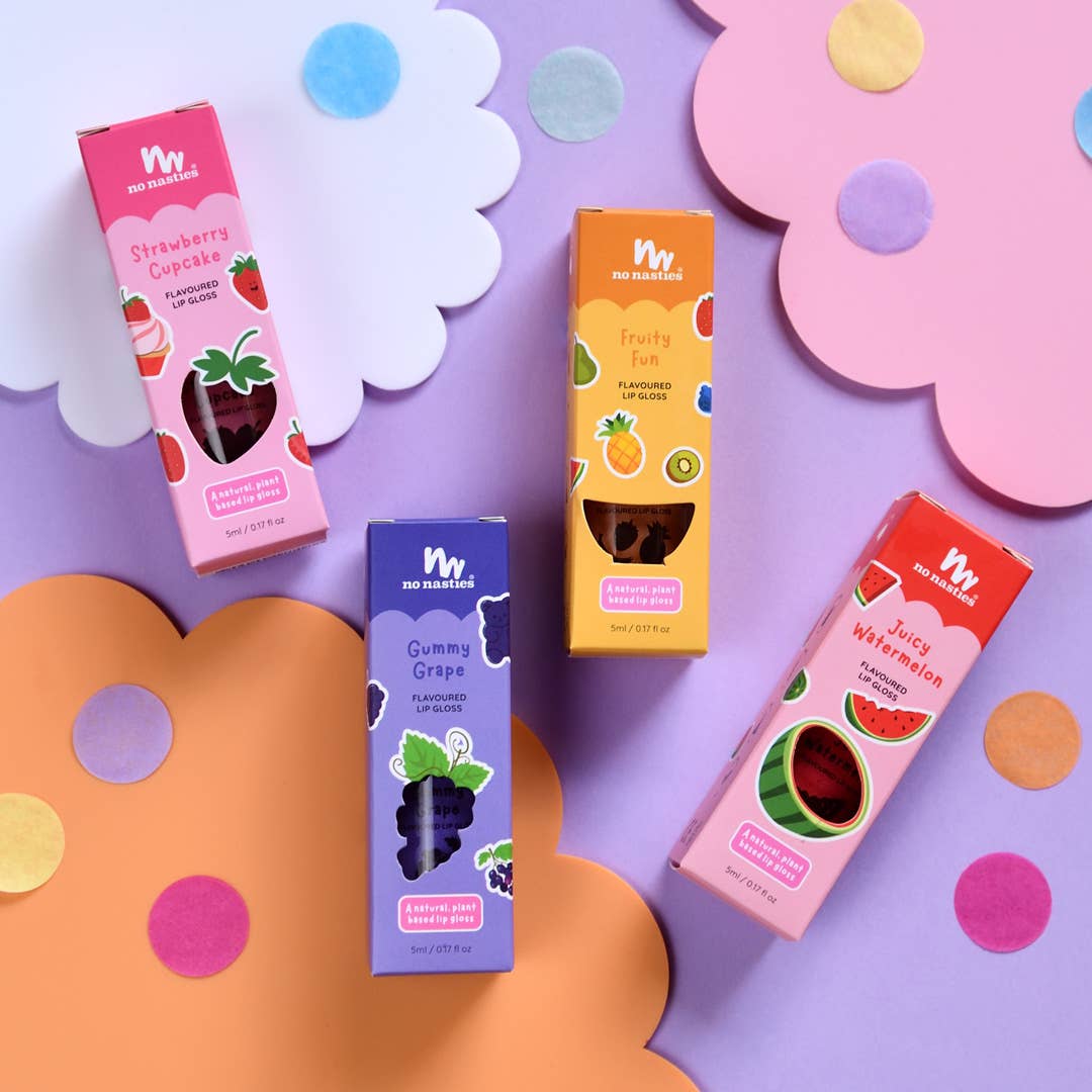 Natural Kids Lip Gloss Wands - Multiple Flavours Available